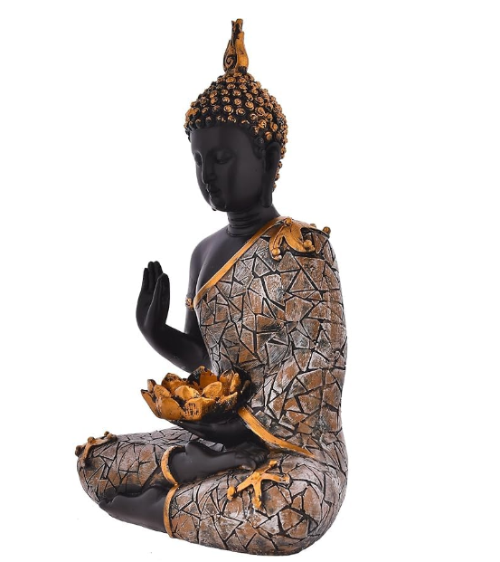 AAIZONE Blessing Diya Samadhi Buddha for Home Decor Showpiece Figurine