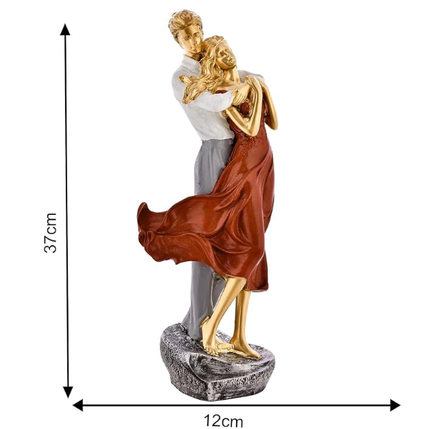 AAIZONE Valentine Romantic Love Couple Statue for Home Decor Showpiece Figurine