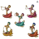 AAIZONE Metal Rajasthani Musicians Item showpiece - Decorative Items for Home | Gift Items | Showpieces | Home Decoration Items Stylish| Wall Decorative Items